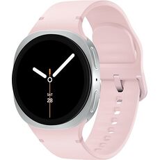 Galaxy Watch8 | 40 мм | Silver | Sport/Pink | S/M, Размер: 40 мм, Цвет: Silver, Тип ремешка: Sport, Цвет ремешка: Pink, Размер ремешка: S/M, Подключение часов: Bluetooth / Wi-Fi